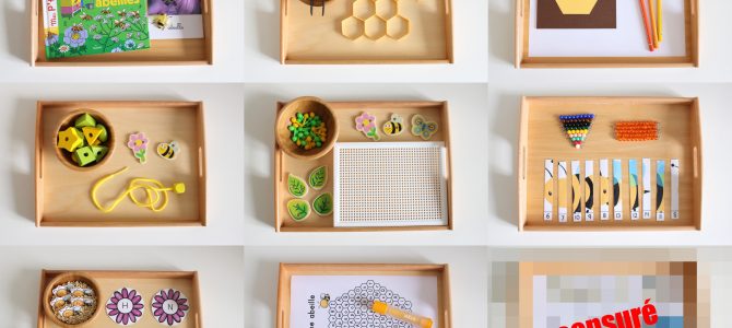 Les abeilles – plateaux Montessori Les abeilles – plateaux Montessori